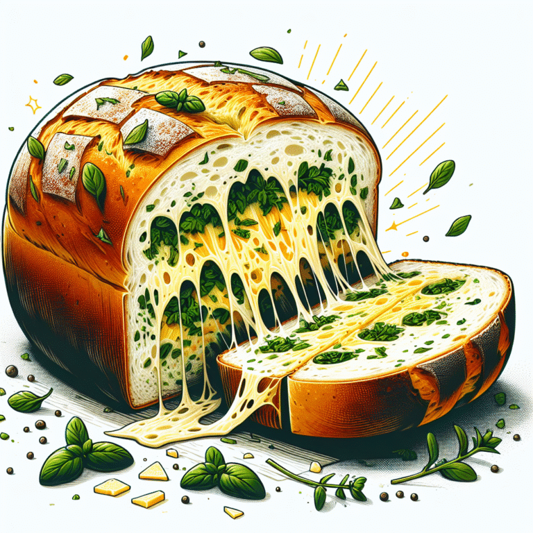 pão caseiro com queijo e ervas: uma explosão de sabores