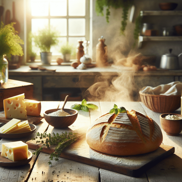 pão caseiro com queijo e ervas: uma combinação irresistível