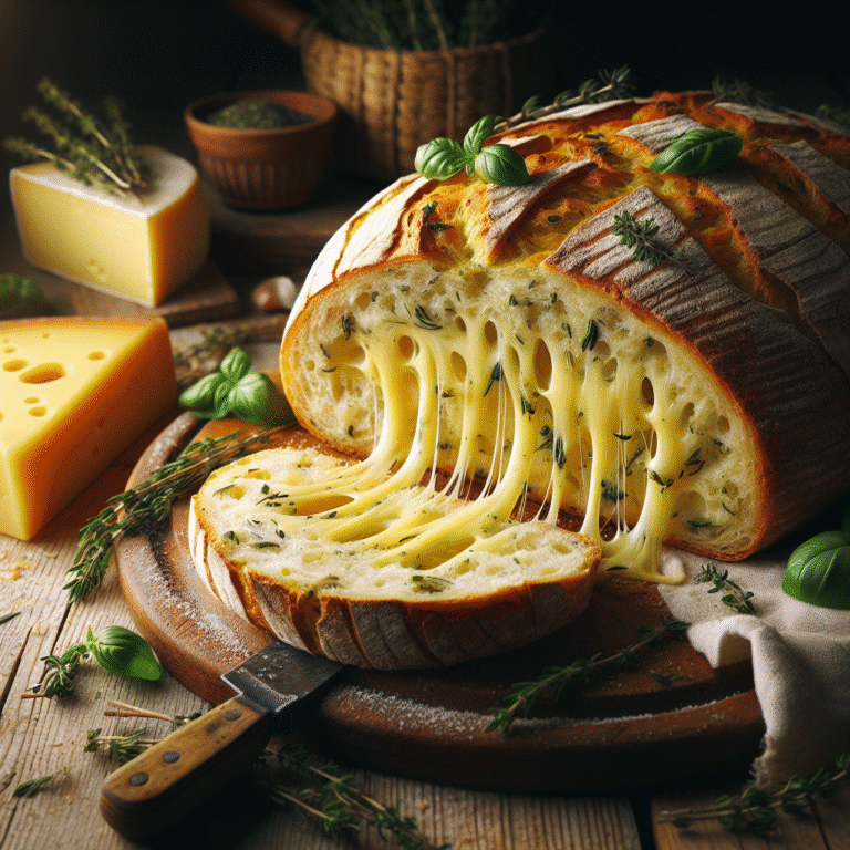 pão caseiro com queijo e ervas: perfeito para qualquer ocasião
