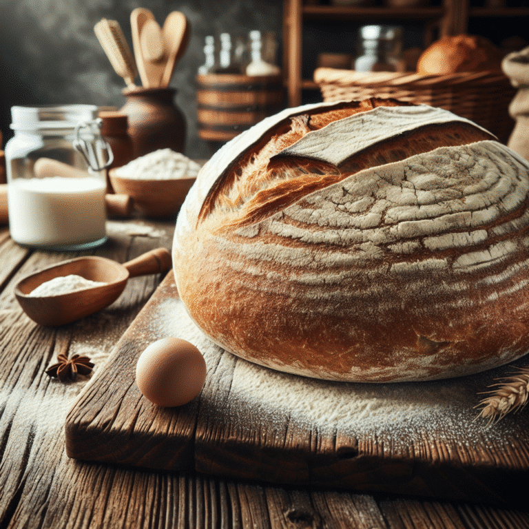 pão tradicional com fermento natural