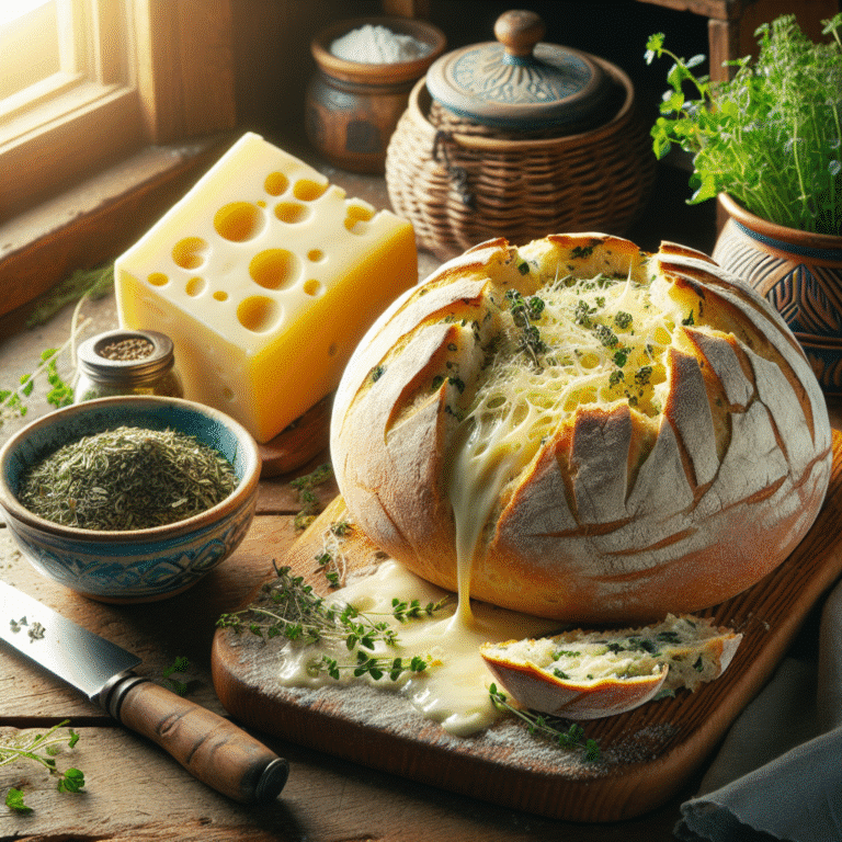 receitas criativas de pão caseiro com queijo e ervas